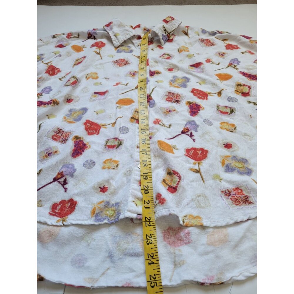 Hector & Orchard Tuscany Style Short Sleeve Collared Button Up Size L Linen City - Picture 9 of 11